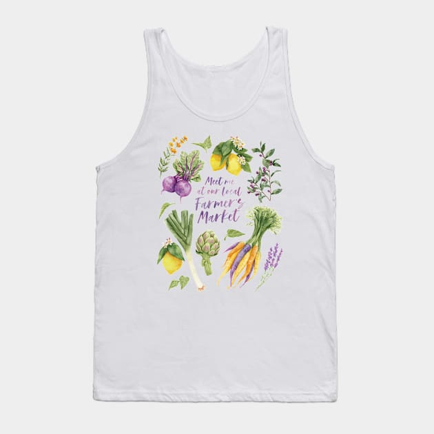 Meet Me At The Farmer's Market Tank Top by KristieMillan